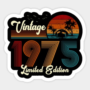 Vintage 1975 Shirt Limited Edition 45th Birthday Gift Sticker